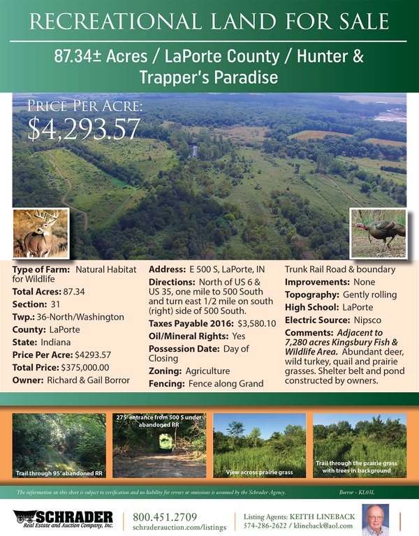 Listing brochure cover - Hunter & Trapper's Paradise
